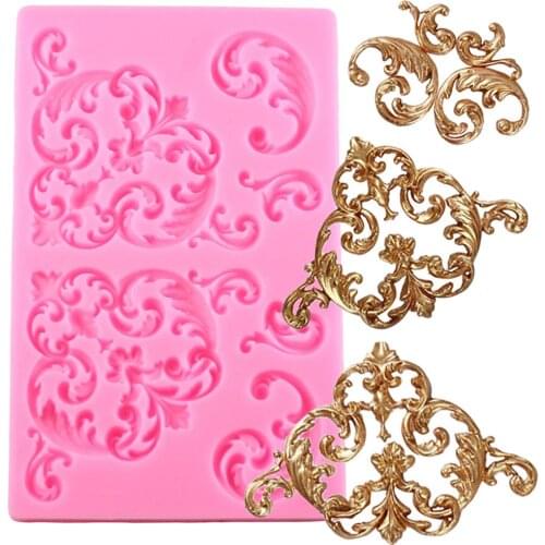 Relief Cupcake Border Silicone Mold Cake Topper Fondant Mould Cake Decorating Tools DIY Party Candy Polymer Clay Chocolate Molds