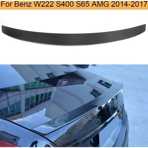 Carbon Fiber Car Rear Trunk Spoiler for Mercedes Benz S Class W222 S400 S65 AMG 2014-2017 Rear Trunk Lip Spoiler Wing Boot Lip