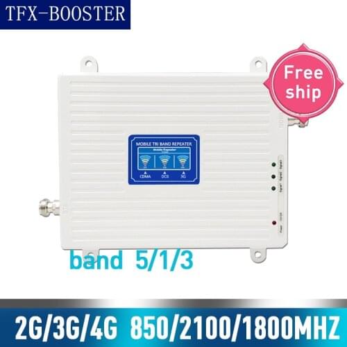 TFX-BOOSTER 850mhz 1800mh 2100mhz Tri Band Signal Booster 2g 3g 4g CDMA WCDMA UMTS Cellular Repeater 850/1800/2100mhz Amplifier