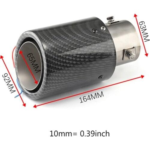 Universal Car LED Exhaust Pipe Modified Red/Blue Light Flaming Straight Single Outlet Tail Throat Modification Drop Ship