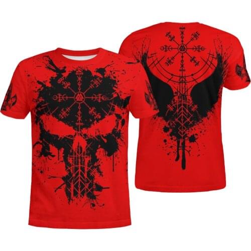 Viking Tattoo pattern Brand clothing 3D Printed shirt Men tshirt Summer Funny T-Shirt Short Sleeve O-neck Tops Drop Shipping