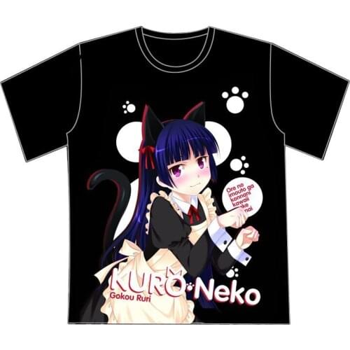 Japanese Oreimo Gokou Ruri kawaii Summer style T-Shirt Anime T shirt Fashion Clothes Men Women Casual Short Sleeve Tshirt Tops