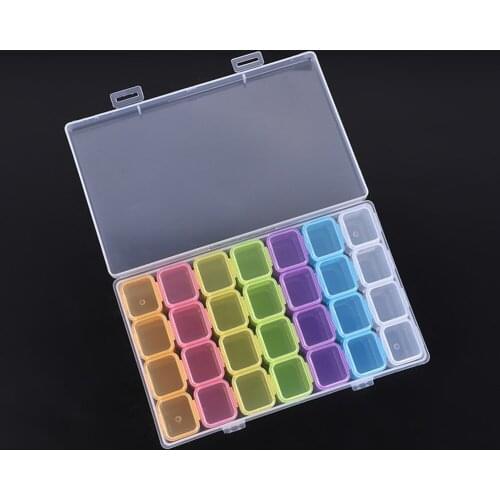 28 Diamond Painting Storage Boxes Bead Organiser Tray Art Beads Embroidery Case For Diamond Painting Embroidery Accessories