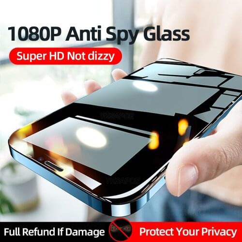9H Anti Spy Peeping Glare Tempered Glass For iPhone 12 mini 11 Pro X XR XS MAX 6 6S 7 8 Plus SE 2020 Privacy Screen Protector
