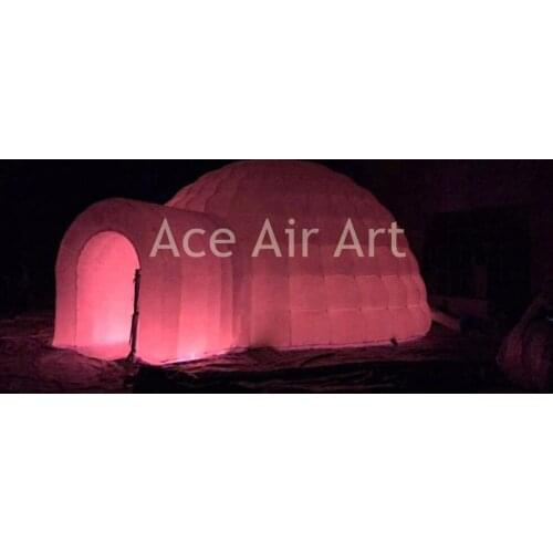 5m diameter Affordable LED Lighting Inflatable Dome,air blown igloo Tent for Party,Exhibition rental
