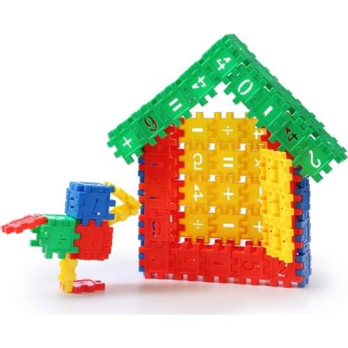 50Pcs Kids DIY Assembling Building Blocks Bricks Educational Toys Children Plastic Number Assembled Blocks Toys Gift