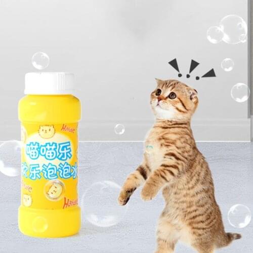 60ml Pet Catnip Bubbles Cat Catnip Essential Oil Spray Interactive Excite Toys Harmless Kitten Bubble Blower Relieve Stress C42