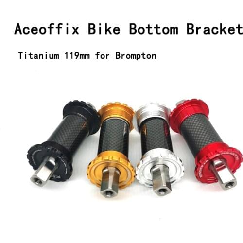 Aceoffix 3 colors ultralight 144g Titanium square taper bottom bracket 119mm for brompton bike