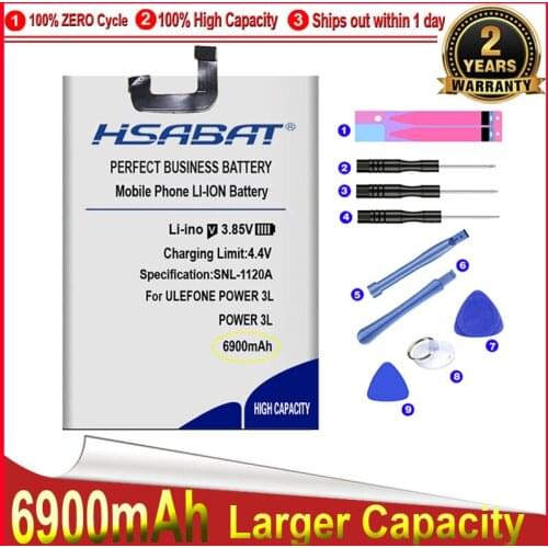 HSABAT 0 Cycle 6900mAh V546597P H91114GYY034786 Battery for ULEFONE power 3L High Quality Replacement Accumulator