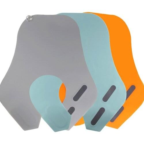 1Pc Barber Accessories Silicone Haircut Cape Waterproof Wai Cloth Hair Stylist Gown Apron Barber Accessories (Lack Blue)