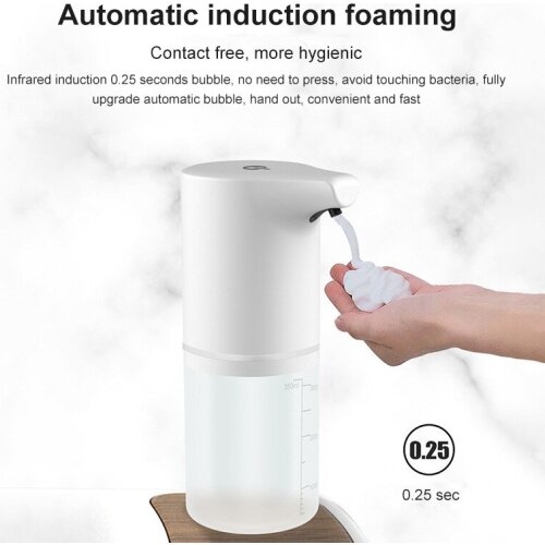 1Pcs Automatic Liquid Soap Dispenser Hand Free Smart infrared Sensor Auto Induction Foaming Hand Washer For Kitchen Bathroom