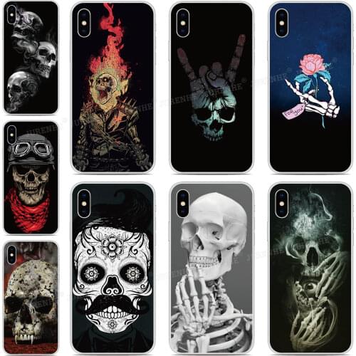 Skeleton Skull Case For Huawei Nova 5 6 SE 7i Y7P 4e Y5 Y6 Honor 20 9X 8S Mate 30 P40 Plus P30 Pro Lite E P Smart 2019 Cover