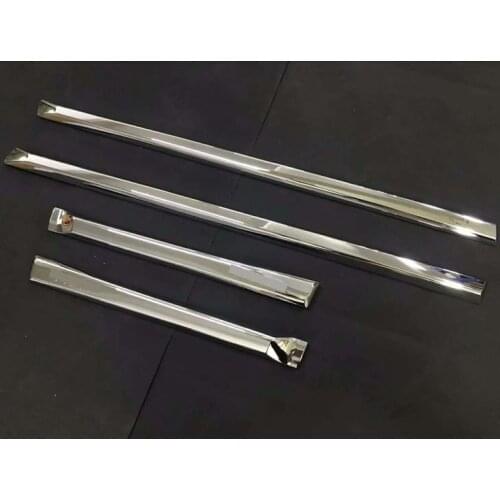 Chrome ABS Body Door Sill Side Molding Cover Trim For 2010-2020 Toyota LC Prado FJ150 4PS