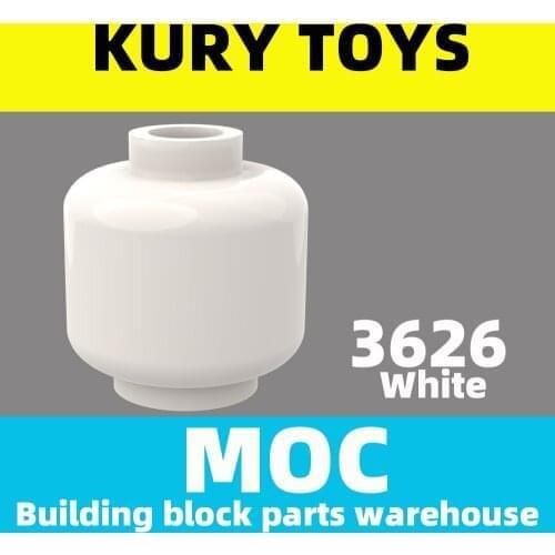 Kury Toys DIY MOC For 3626 Building block parts For Head (Plain) - Blocked Open Stud #2