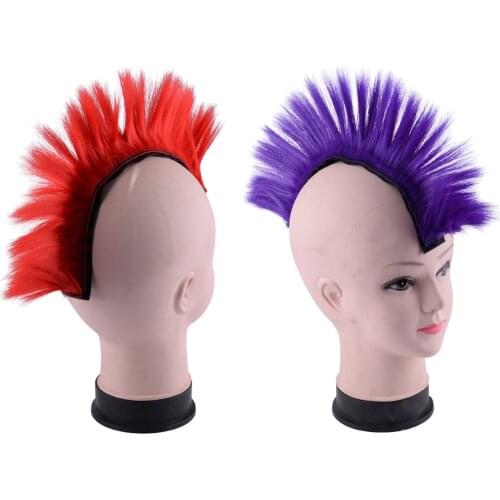 CITALL Helmet Fake False Hair Punk Wig For Motorcycle Helmets Ski Snowboard Paintball Red/Purple