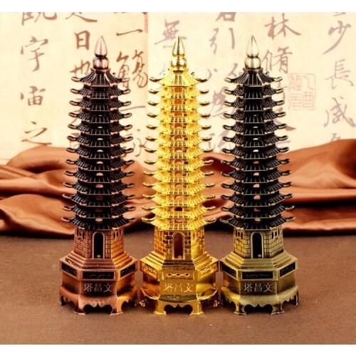 China Fengshui Changta Metal Alloy Material 9 Layers 13 Layers Home Decoration Town House Exorcism Metal Crafts Collection