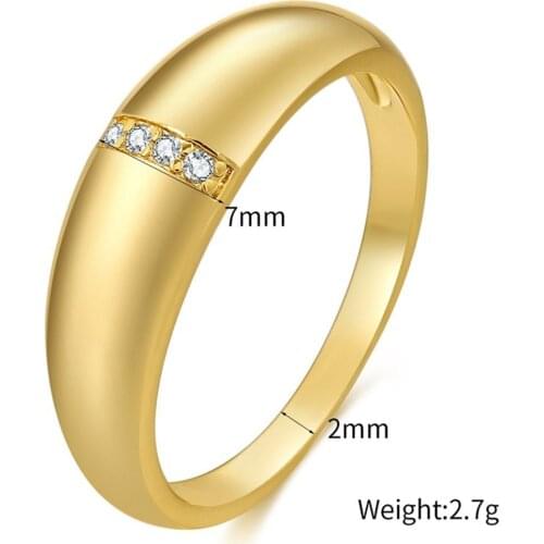 Classic Sparkling Simple CZ Round Rings Women 's Engagement Wedding Ring Finger Gift For Girl Jewelry