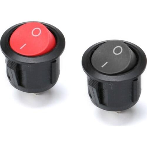 10pcs/lot KCD1 Push Button Switch Round 23mm 2PIN 3PIN Small Round Boat Rocker Switches ON/OFF Power Switch 6A 250VAC