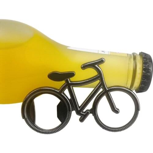Creative Bottle Opener Funny Bicycle Shape Beer Bottle Opener Zinc Alloy Bar Accessories Small Gifts for Boyfriend Black