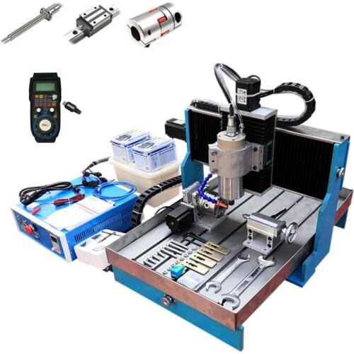 Linear guideway CNC router 6040L 1.5KW 2.2KW LPT USB 3Axis 4Axis Metal Engraving Machine steel table