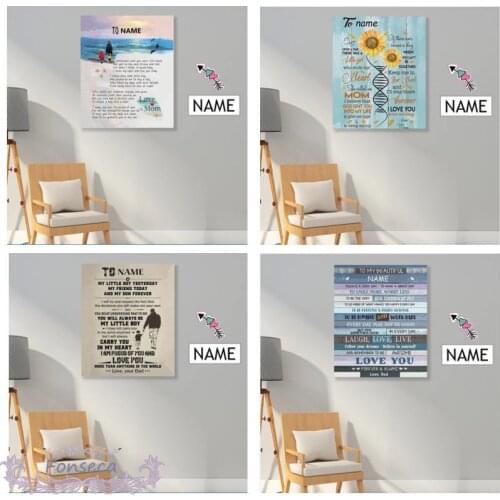 Mom/dad Beautiful Expectations for Childrens Custom Name Poster Wall Art Canvas Painting for Kids Room Love Quotes Pictures