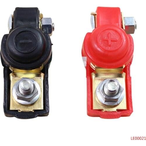 Car Battery Copper Terminal Pile Head Clamp Clips Connector For Positive And Negative Electrodes With Protective Cap