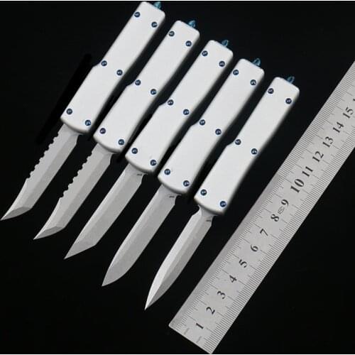 MT Mini OTF 70 Knife D2 Aluminum Handle Camping Survival Outdoor EDC Hunting Tool dinner kitchen knife