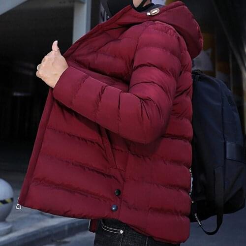 Mens Jacket 2021 Autumn Winter Windbreaker Waterproof Coat Hooded Thicken Warm Jacket with Pocket Male Hat Parkas Coat куртка