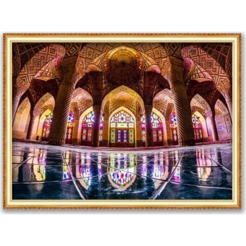 Region Islam DIY 11CT Cross Stitch Embroidery Kits Craft Needlework Set Printed Canvas Cotton Thread Home Decoration Hot On Sale
