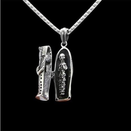 Newest Necklace 316L Stainless Steel Jewelry Punk Style MUMMY Pendant With Chain