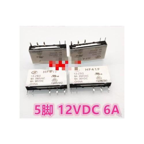 5 pçs/lote new relay HF41F 5-ZSG(113) 150o 41F-1C 6A 4PIN