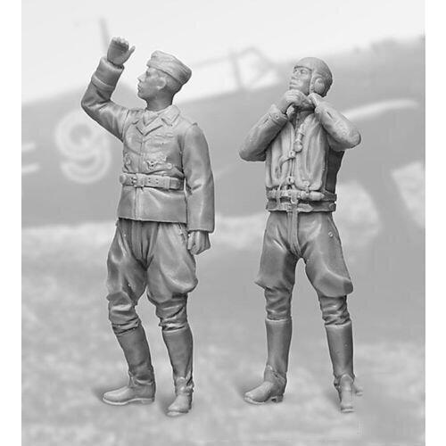 New Unassembled 1/32 Luftwaffe Fighter Pilots Set Resin Kit DIY Toys Unpainted resin model