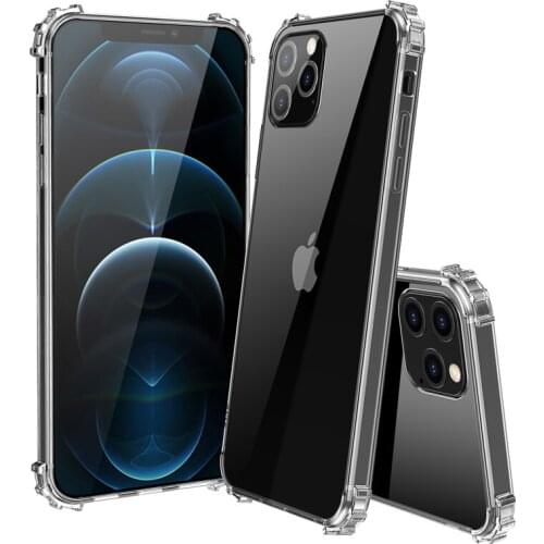 New Transparent Bumper Shockproof Phone Case For iPhone 12 11 Pro Max 7 8 Plus XS Max XR X 6 6S 12 Mini SE 2020 Ultra Thin Shell