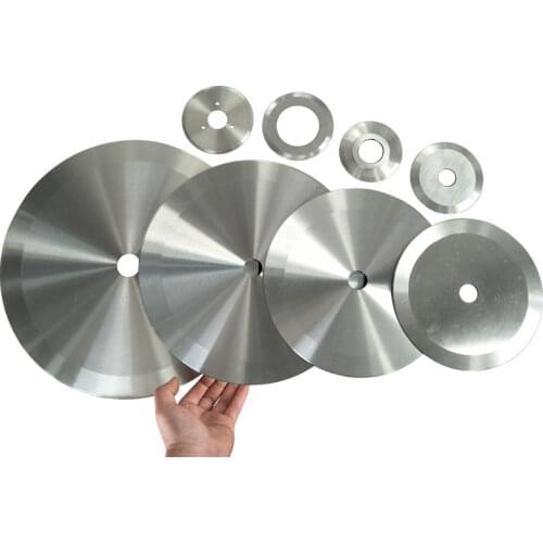 Flat round blade slitting knife Food rubber cutting round blade Leather tape paper tube slitting machine blade