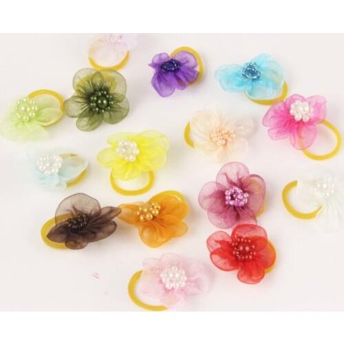 Pet flower Accessories mixed color Dog hair Clip pet grooming Dog ang Cat accessories pet supply 60pcs
