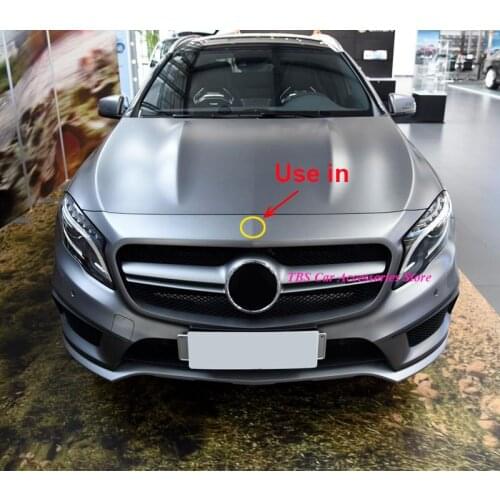 57mm Flat Car Front Hood Emblem Logo Head Bonnet Badge for Mercedes Benz Apple Tree AMG Carlsson A/C/E/GLC/GLA/GLE Class