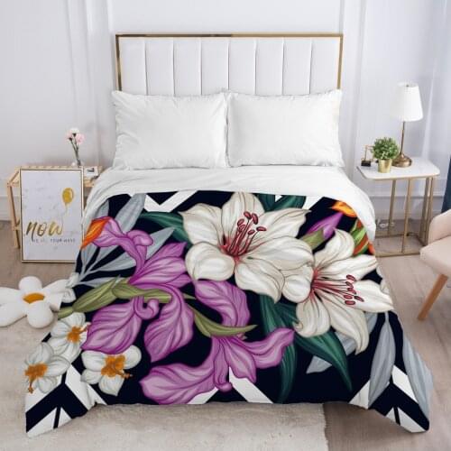 Duvet cover Quilt/Blanket/Comfortable Case Luxury Bedding 140x200 150x200 240x220 240x260 for Home 3D Print Flowers lines