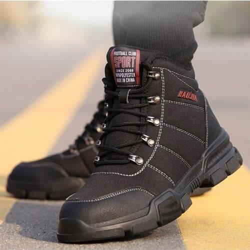 Dropship Mens Steel Toe Work Safety Shoes Casual Breathable Outdoor Sneakers Puncture Proof Boots Comfortable Industrial Shoes
