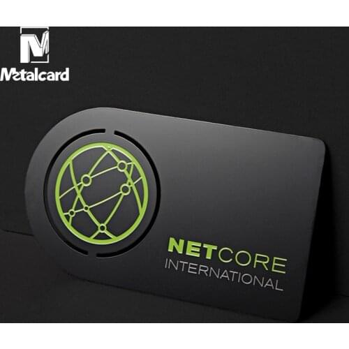 Hollow metal business card high-end stainless steel business card black gold membership card VIP card customization