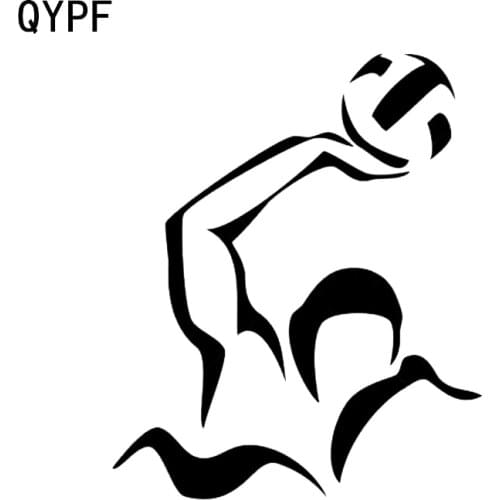 QYPF 11.2*13.5 Interesting Aerobic Exercise Water Polo Athlete Decor Car Sticker Vinyl Silhouette C16-2040
