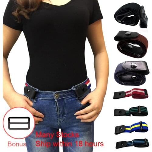 Buckle-Free Elastic Belts for Women No Buckle Men Belt Buckle Free Waist Belts Women For Jean Pants Dresses Stretch Belt