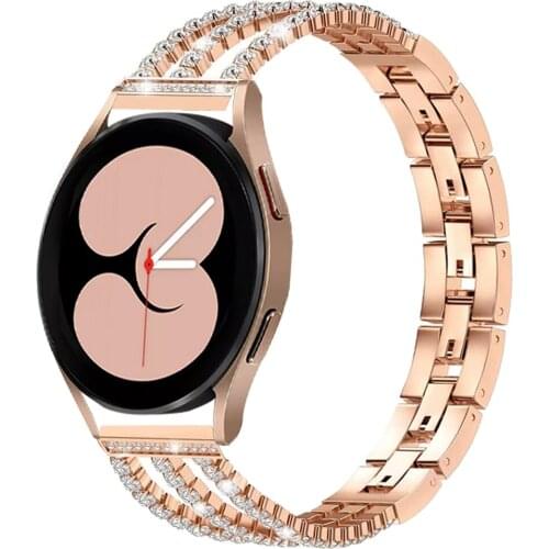 Luxury Diamond Bracelet Stainless Steel Wrist Strap for Samsung Galaxy Watch 4 Classic 46mm 42mm Band for Galaxy Watch4 44/40mm