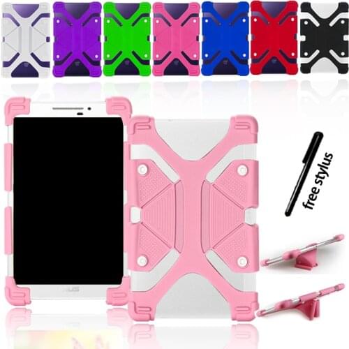 Silicone Stand Case Cover for Bq Aquaris E10 M10 /Edison 2 3 10.1" Tablet Full Four Corner Shockproof Protection Case+Stylus