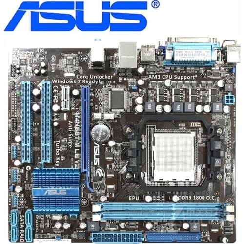 Socket AM3 Asus M4N68T-M LE V2 Motherboard 630A DDR3 16G Desktop Mainboard For Phenom II Athlon II Sempron uATX Systemboard Used