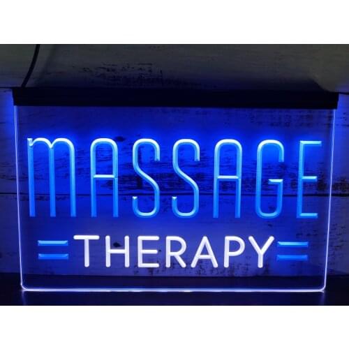 SS174 Massage Therapy Dual Color LED Neon Sign