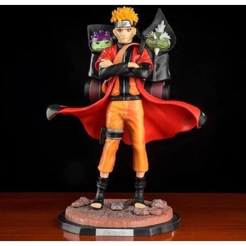 36cm Anime Naruto Figure Uzumaki Naruto Sage Action Figures PVC Toy Shippuden Collector Figurine Uchiha Sasuke Brinquedos Model