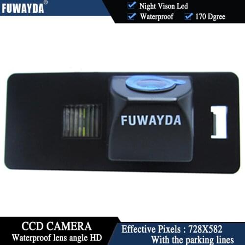FUWAYDA night vison LED Colorcar Rear view camera reversing Camera auto for HD CCD AUDI A1 A4 (B8) A5 S5 Q5 TT / PASSAT R36 5D