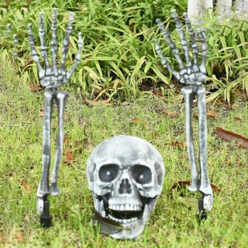 Halloween Decoration Skull Skeleton Horror Tombstone Halloween Home Garden Decor Graveyard Haloween Trick Props Frighten Kids