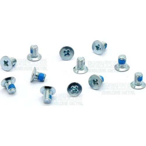 Ultra thin cross countersunk KM3 * 5 blue zinc locking screw panel locking screw flat head hard disk server