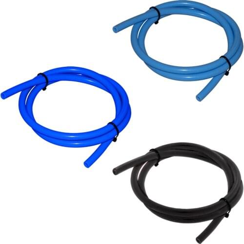 Universal 4mm Auto Motorcycle Vacuum Silicone Hose Racing Line Pipe Tube Gas Oil Hose Fuel Line Petrol Tube Pipe blue black